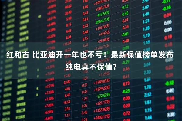 红和古 比亚迪开一年也不亏！最新保值榜单发布 纯电真不保值？